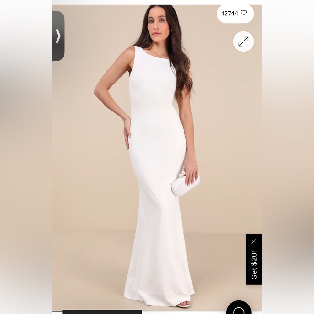 Love In Your Eyes Ivory Knotted Mermaid Maxi Dress